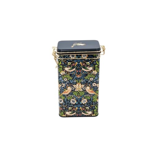 Csatos fémdoboz, dombornyomott 11x18x7,4cm, William Morris: The Strawberry Tief – Fridolin