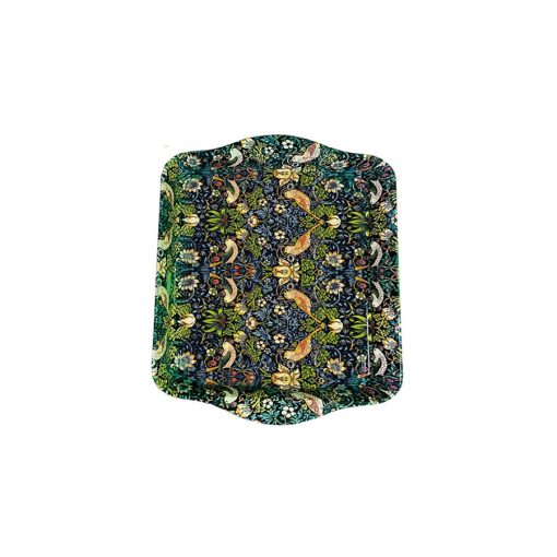 Fémtálca 21x2x14cm, William Morris:Strawberry Thief – Fridolin