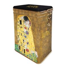   Csatos fémdoboz, dombornyomott, 11x18x7,4cm, Klimt: The Kiss