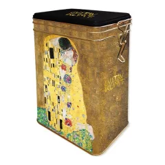   Csatos fémdoboz, dombornyomott, 11x18x7,4cm, Klimt: The Kiss