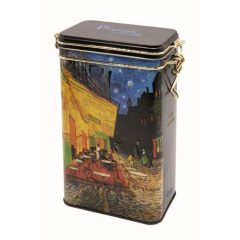   Csatos fémdoboz, dombornyomott, 11x18x7, 4cm, Van Gogh: Kávéház éjjel
