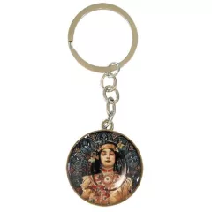 Kulcstartó fémkarika egyoldalas, Mucha: Sarah