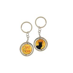 Kulcstartó fémkarika kétoldalas, Chat Noir – Fridolin
