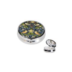   Gyógyszeres fémdoboz 3 fakkos 6x2,1cm, William Morris: The strawberry tief – Fridolin