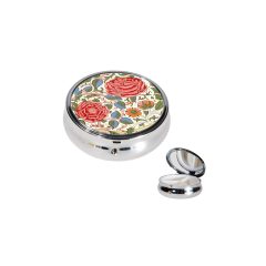   Gyógyszeres fémdoboz 3 fakkos 6x2,1cm, William Morris: Roses – Fridolin