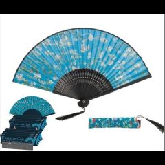   Legyező 37x21x3cm, műanyag-polyester, Vincent van Gogh: Mandulavirágzás