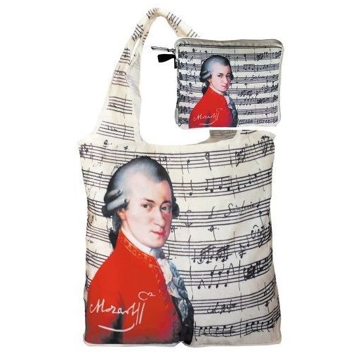 Táska a táskában, polyester, Mozart, 42x48cm, összehajtva: 16x13cm