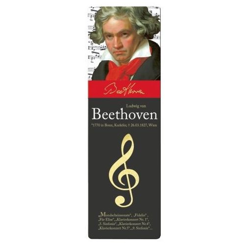 Könyvjelző 5x16cm, Beethoven
