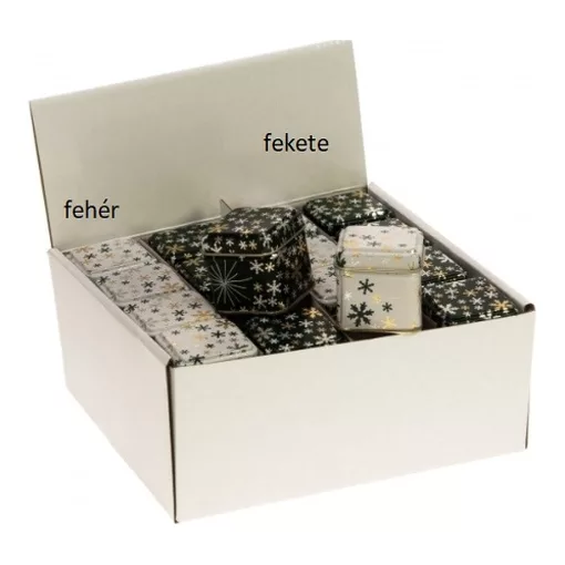 Mini fémdoboz 43x43x40mm, Stella – Gawol