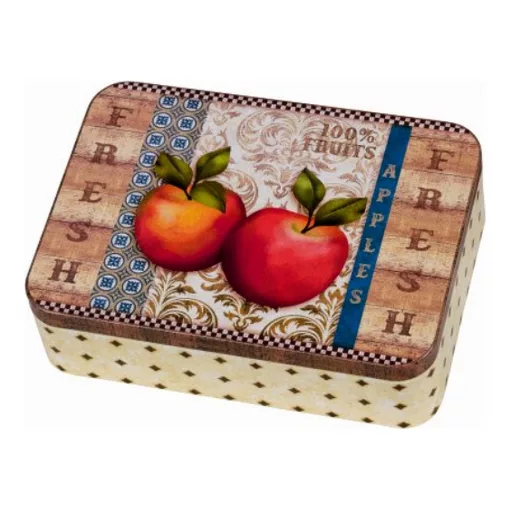 Konyhai fémdoboz 142x101x31mm, Apples
