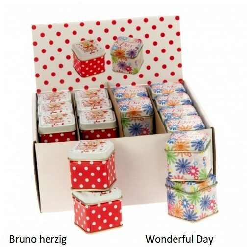Konyhai fémdoboz 43x43x40mm, Bruno herzig-Wonderful Day