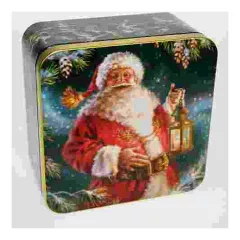 Konyhai fémdoboz 150x150x75mm, Santa