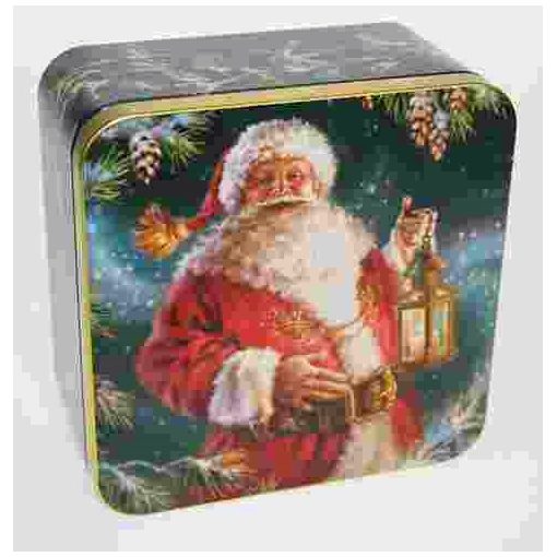 Konyhai fémdoboz 150x150x75mm, Santa