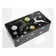 Konyhai fémdoboz 260x140x80mm, Deer Black Gold