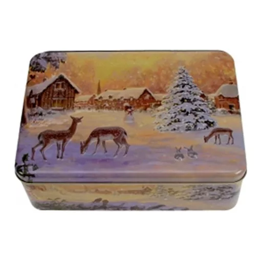 Konyhai fémdoboz dombornyomott 223x167x70mm, Winter Nostalgia – Gawol