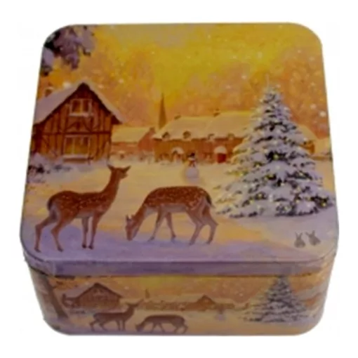 Konyhai fémdoboz 150x150x75mm, Winter Nostalgia – Gawol