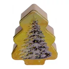   Konyhai fenyő fémdoboz 142x112x50mm, Winter Nostalgia – Gawol