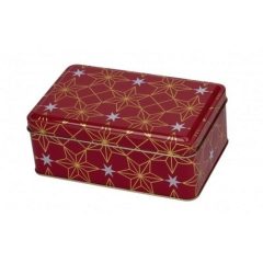 Konyhai fémdoboz 155x100x57mm, Yule red