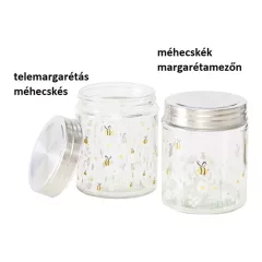   Üveg konyhai tároló fémtetővel, 12,3x9,6cm,625ml, Honey – Boltze