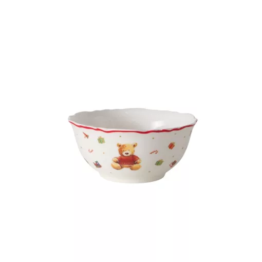 Porcelántálka 14cm,500ml, piros pulcsis macival, Bailey – Boltze