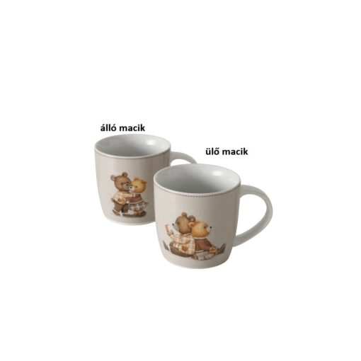 Porcelánbögre 330ml, macifiúval és macilánnyal, Henry – Boltze