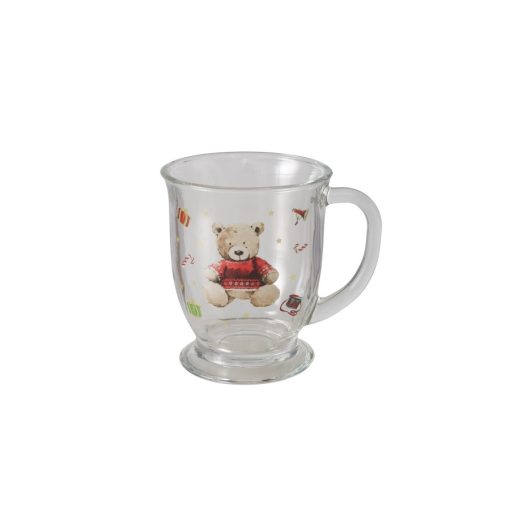 Üvegbögre 490ml, piros pulcsis macival, Bailey – Boltze