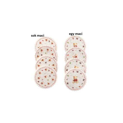 Piros pulcsis macis poháralátét,10cm,4db-os, polyester, Bailey – Boltze