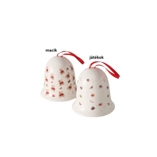 Kerámiaharang 10,5x10,5cm, piros pulcsis macival, Bailey – Boltze