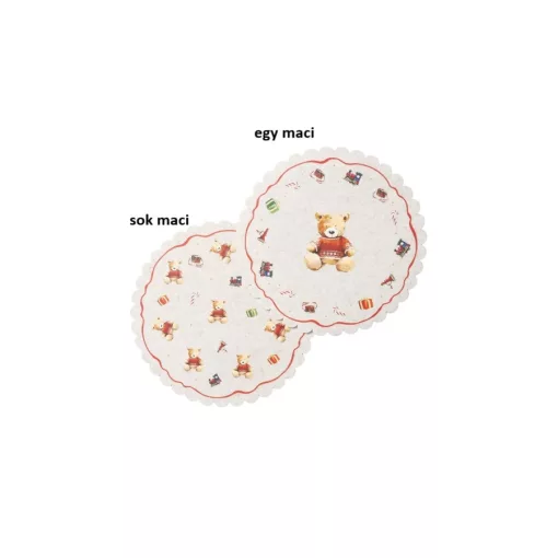 Piros pulcsis macis tányéralátét,38cm, polyester, Bailey – Boltze