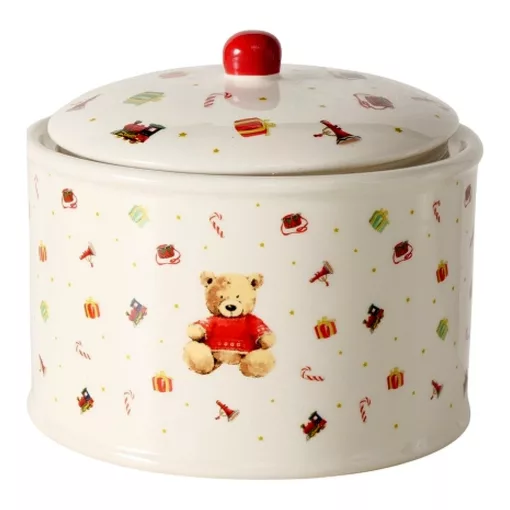 Kerámia konyhai tároló 15x18cm,2000ml, piros pulcsis macival, Bailey – Boltze