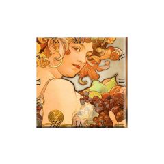 Üveg falióra 30x30cm Mucha. Ősz – Diamant