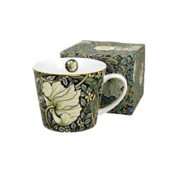 Porcelánbögre 610ml, dobozban, William Morris: Pimpernel
