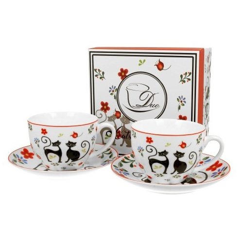 Porceláncsésze+alj,280ml,2 személyes, dobozban, Koty Etno