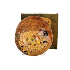   Duo Gift Porcelán desszerttányér 2 db-os szett, dobozban, 19cm, Klimt: The Kiss