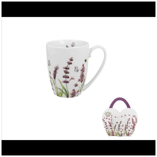 Duo Gift Porcelánbögre 360ml, díszcsomagolásban, Classic Lavender