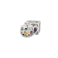 Porcelánbögre 430ml, dobozban Teacup Cats – Duo Gift