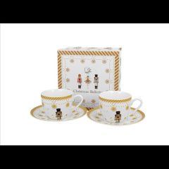   Duo Gift Porceláncsésze+alj, 90ml, 2 személyes, dobozban, Christmas Ballerina