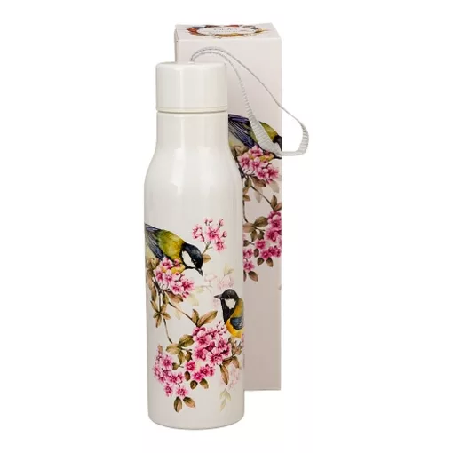 Rozsdamentes acél, hőtartó útipalack, duplafalú, 0, 5 l, Great Tits – Duo Gift