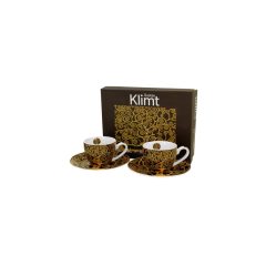   Porceláncsésze+alj, 110ml, 2 személyes, dobozban, Klimt: Életfa – Duo Gift