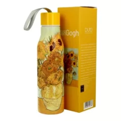   Rozsdamentes acél hőtartó útipalack duplafalú, 0,5l, Van Gogh: Napraforgók – Duo Gift