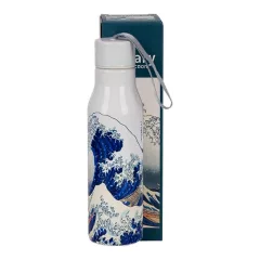   Rozsdamentes acél, hőtartó útipalack, duplafalú, 0, 5 l, Hokusai: The Great Wave – Duo Gift