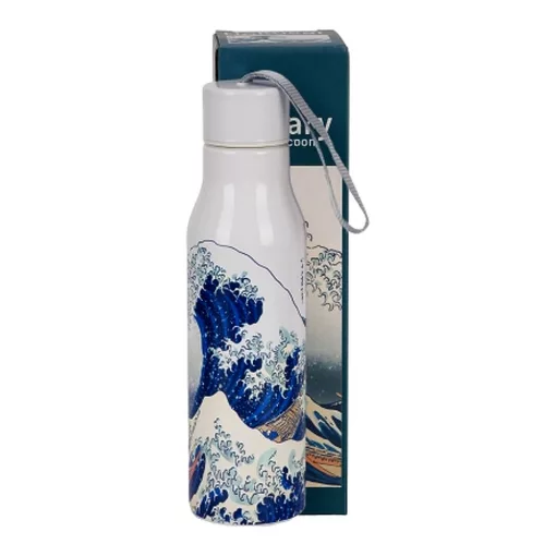 Rozsdamentes acél, hőtartó útipalack, duplafalú, 0, 5 l, Hokusai: The Great Wave – Duo Gift