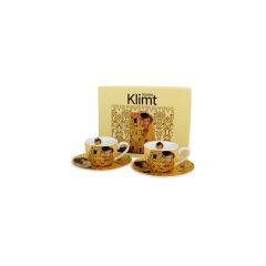   Porceláncsésze+alj, 110ml, 2 személyes, dobozban, Klimt: The Kiss – Duo Gift