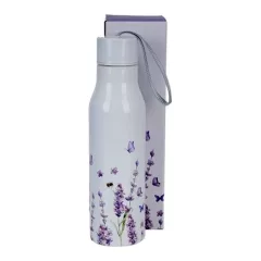   Rozsdamentes acél hőtartó útipalack duplafalú, 0,5l, Classic Lavender – Duo Gift