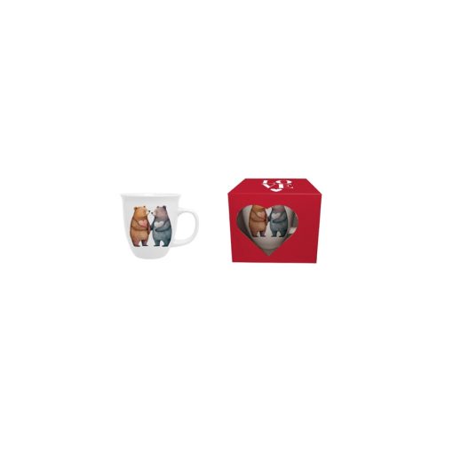 Porcelánbögre 650ml, dobozban, Bears 1 – Duo Gift