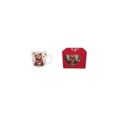   Porcelánbögre 650ml, dobozban, Teddy Bear with a Heart – Duo Gift