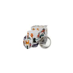   Porcelánbögre tetővel, fémszűrővel, 360ml, dobozban, Stylish Cats – Duo Gift