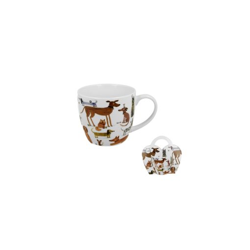 Porcelánbögre 460ml, díszcsomagolásban, Various Dogs – Duo Gift