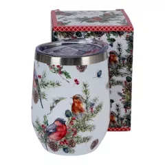   Rozsdamentes acél hőtartó pohár 330ml, Christmas Birds 1 – Duo Gift
