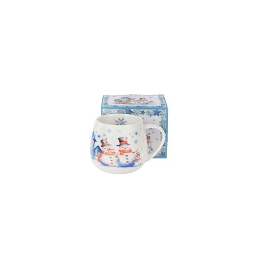Porcelánbögre 430ml, dobozban, Snowman – Duo Gift